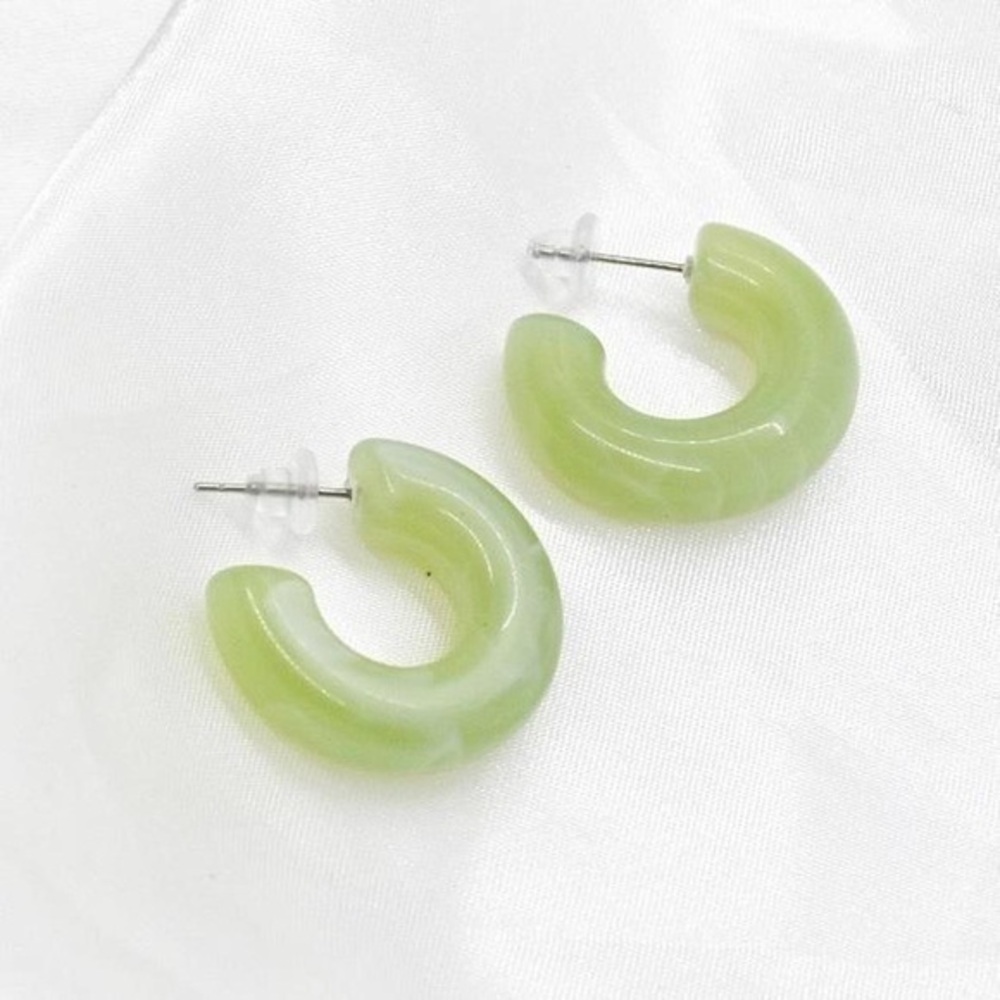 Light Green Acrylic Hoops